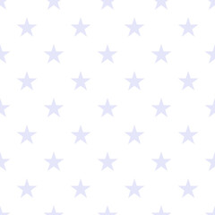 Lavender stars seamless pattern on white background in soft pastel grid