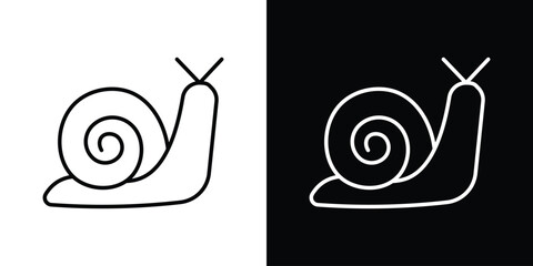 Snail icon in black. flat graphic vector icon © Vince