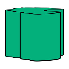 手書き_アゼルバイジャン_アグダシュ_ベクター素材_アイソメトリックイラスト