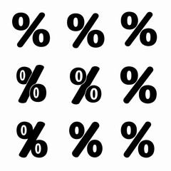 Percentage symbols arranged in a grid pattern