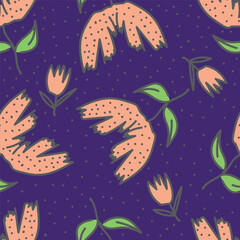 Vintage seamless floral pattern. Ditsy style background of small flowers. Ditsy floral over light yellow background. Small flower pattern for fashion, wrapping, printing on fabrics and surface