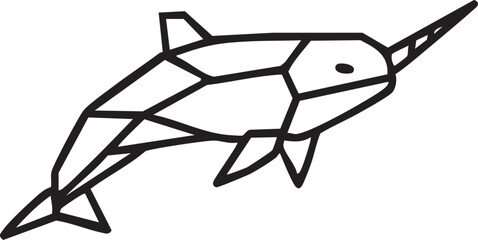 Geometric narwhal © KEI KATA