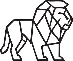 Geometric lion icon