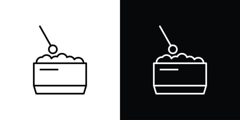 Obraz premium Spanish snack icon in black. flat graphic vector icon