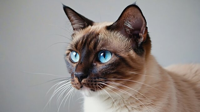 Portrait of a Siamese Cat