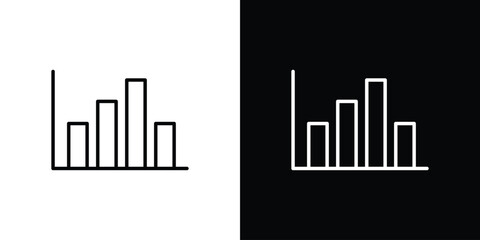Obraz premium Stats icon in black. flat graphic vector icon
