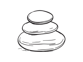 Colorful pastel pebble illustration