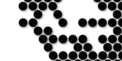 Black tiles wall. round marble textures, ball tiles. Top view pavement circle block black texture with seamless patterns floor background. Air Bubble wrap texture background. Textured Background.