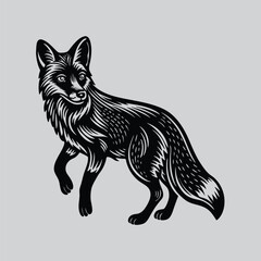 Wild Jackal Jump Decorative Design