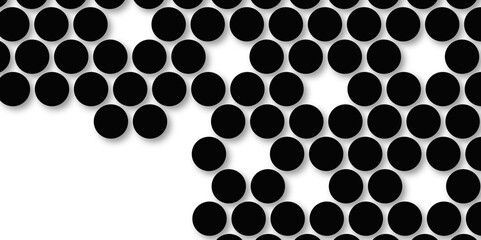 Black tiles wall. round marble textures, ball tiles. Top view pavement circle block black texture with seamless patterns floor background. Air Bubble wrap texture background. Textured Background.