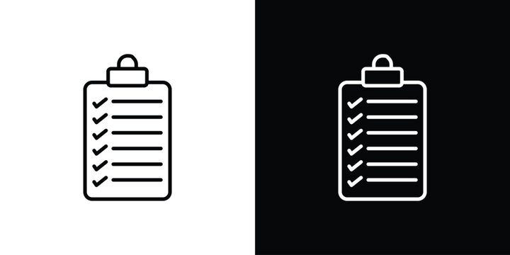 Summary icon in black. flat graphic vector icon