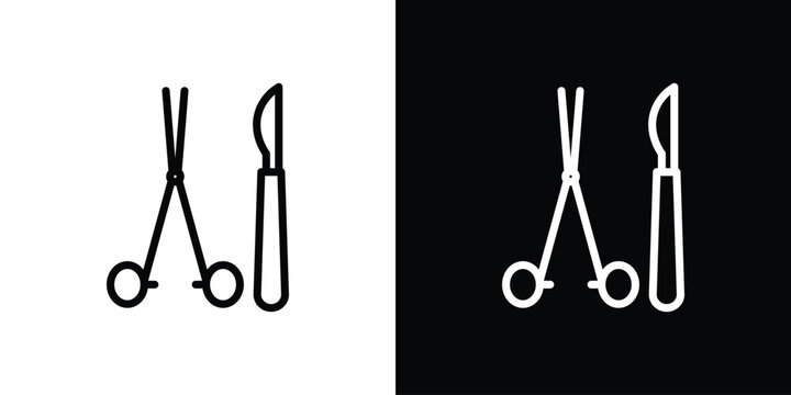 Surgery icon in black. flat graphic vector icon