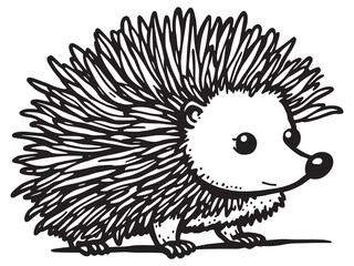 Porcupine line art animal