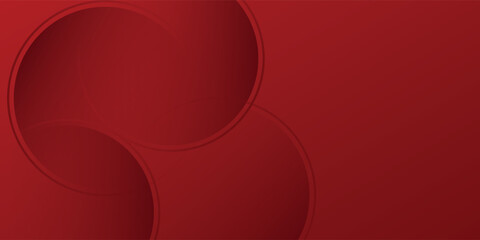 Simple vector red background with circles. Applicable for gift card illustration abstract art