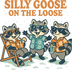 Silly Goose Png Summer Design T-SHIRIT