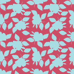 Artistic simple branches flowers peonies, dahlia and buds with leaves seamless pattern. Vector hand drawn. Retro, vintage, pastel print. Template for design, fabric, fashion, wallpaper, textile
