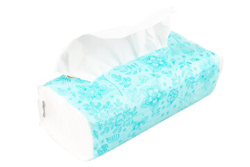 Plastic tissue paper women on white baby