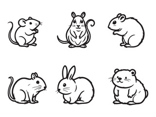 Rodent Outline Vector Illustration