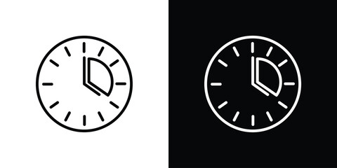 Time frame concept icon in black. flat graphic vector icon