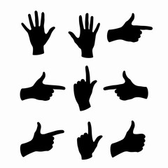 Hand gesture sign pointing direction symbol communication