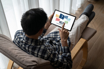 Help screen on the website provide answer to FAQ frequently asked question snugly with knowledge...