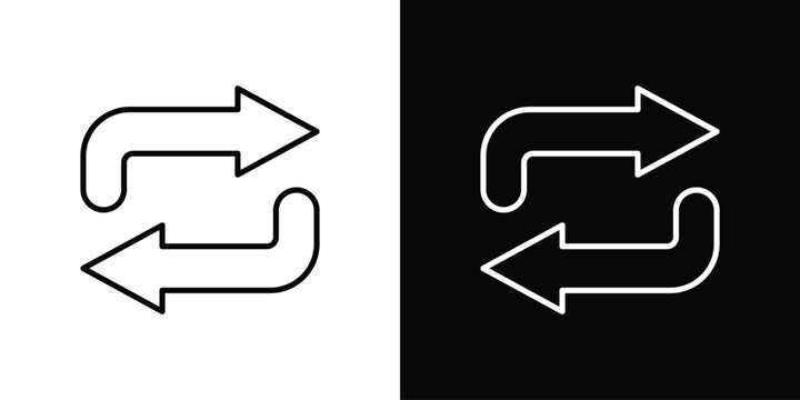 Transfer icon in black. flat graphic vector icon