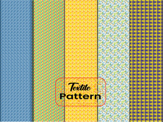 Textile Pattern designs with various shapes like round, triangular etc. and customizable colors like off-white, green, sky blue, pink, orange, blue etc.