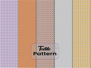 Textile Pattern designs with various shapes like round, triangular etc. and customizable colors like off-white, green, sky blue, pink, orange, blue etc.