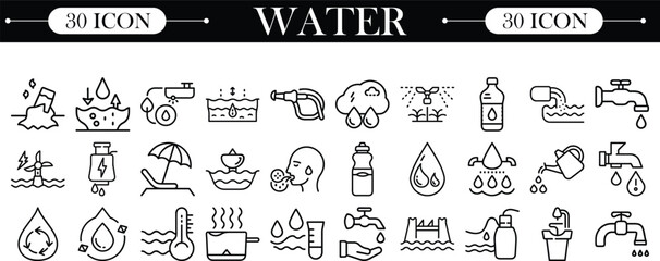 set of vector Water icons
