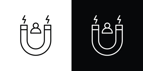 Fototapeta premium User engagement icon in black. flat graphic vector icon