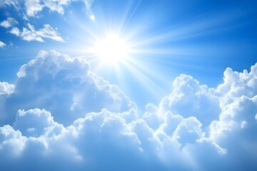 Light rays breaking through clouds