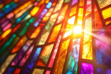 Stained glass church window