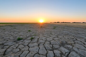 Wheat and weeds parable at dawn