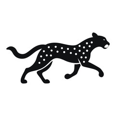 Running Cheetah Silhouette Vector with Spot Pattern and Minimal Design.
