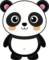 Fototapeta premium cute panda isolated on transparent background