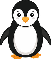 penguin on the snow, cute penguin