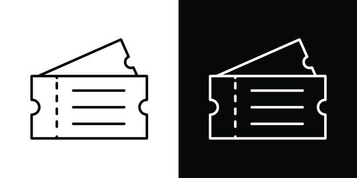 Voucher icon in black. flat graphic vector icon