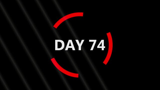 The calendar 74 th day of the month is red circled ,Calendar interface with highlighted dates and event icons, looped animation.