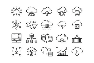 Cloud Computing and Networking Icons Pack 
