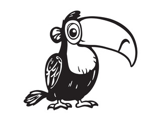 Toucan Bird Line Art Icon