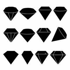 Diamond shapes silhouettes set design