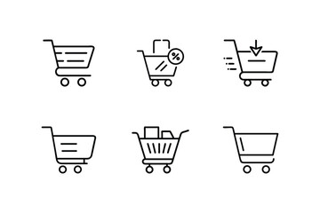 Shopping Cart Icons for Online Retail Design