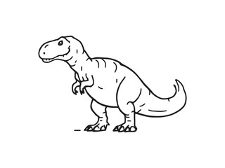 T Rex Minimal Black Line Style