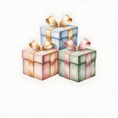 Obraz premium gift box with gold ribbon