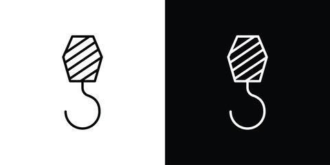 Winch hook icon in black. flat graphic vector icon © Vince