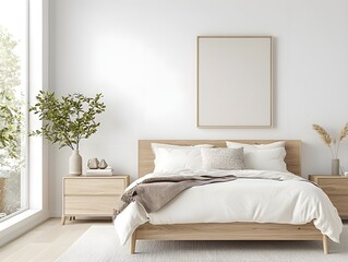 Modern Minimalist Bedroom with Plant