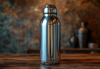 Stainless Steel Water Bottle Mockup Premium Design