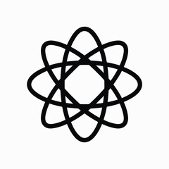 Abstract atomic structure icon graphic design