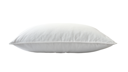 white pillow isolated on white background , transparent png 