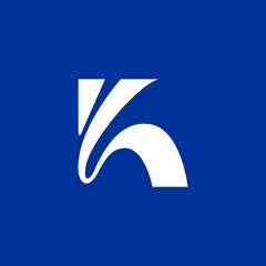 K letter logo design, H logo vector symbol